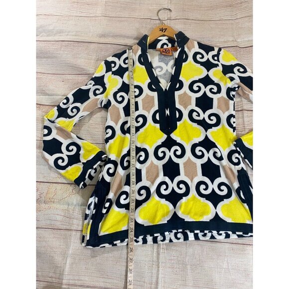 Tory Burch Women's Long Sleeve Multi Color Pull Over Tunic - XS - Picture 6 of 12